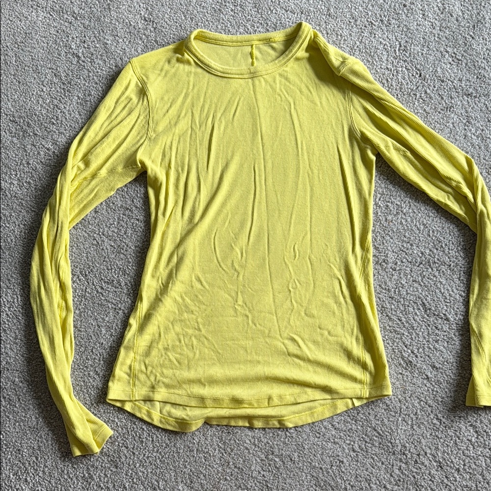 Yellow Long Sleeve Women's Top
